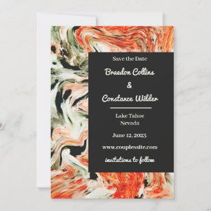 Unique Marble Wedding Save The Date
