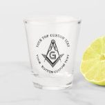 Unique Masonic Gifts | Personalised Freemason Shot Glass<br><div class="desc">Raise a toast with a custom masonic shot glass, featuring a unique square and compass logo design that you can personalise with your own text (ie. name, monogram initials, or the name of your lodge). Showcasing original freemasonry artwork by Raphaela Wilson, you can tailor it to your style by choosing...</div>