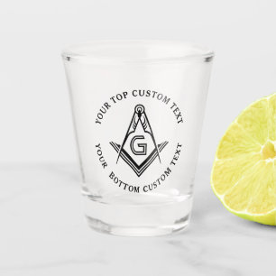 Unique Masonic Gifts   Personalised Freemason Shot Glass