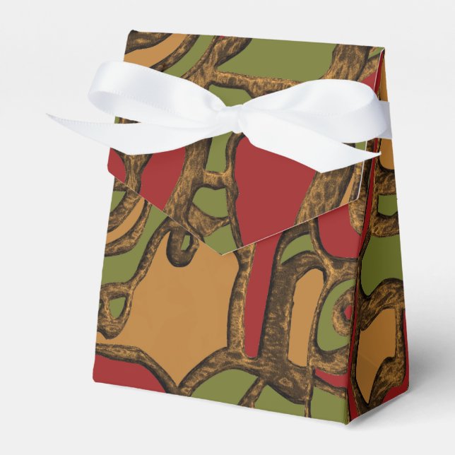 Unique Mayan Hieroglyphs Design Favour Box (Front Side)