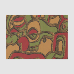 Unique Mayan Hieroglyphs Design Tissue Paper