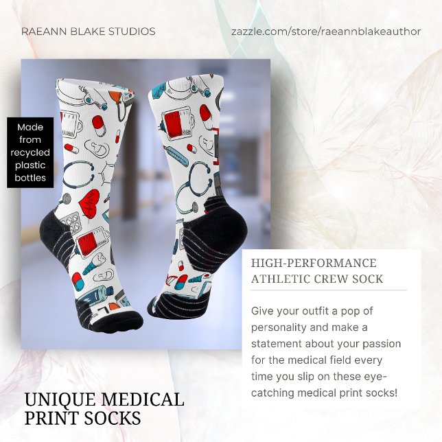 Unique Medical Print Crew Socks (Creator Uploaded)
