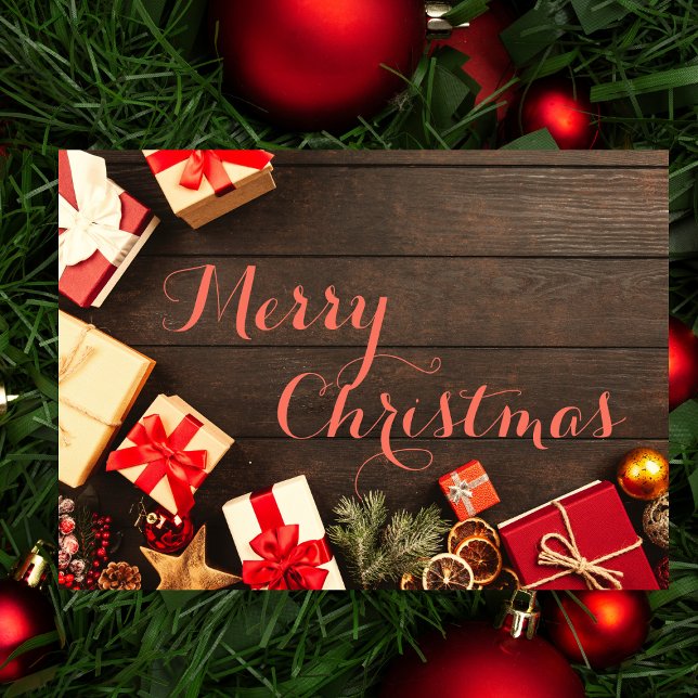 Unique Merry Christmas Typography Holiday Card (Creator Uploaded)