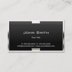 Unique Metal Frame Royal Black Business Card