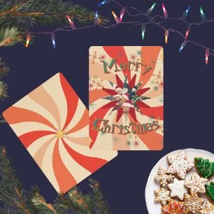 Unique Mid Century Modern Atomic Art Family Photo Invitation