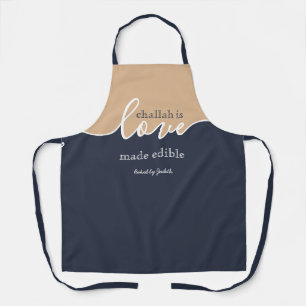 Unique Minimalist Script Challah is Love Apron