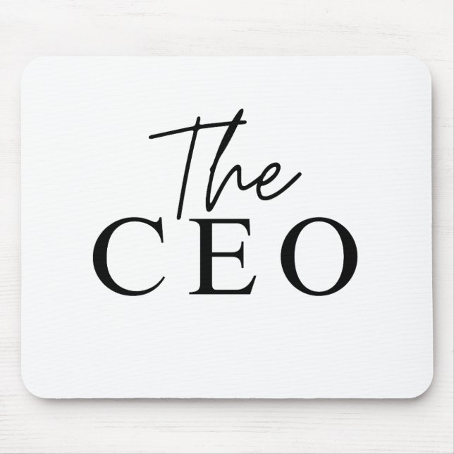 Unique Minimalist The CEO  Mouse Mat (Front)