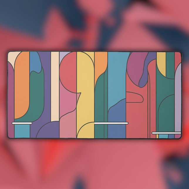 Unique Modern Abstract Geometric Shapes Desk Mat (Creator Uploaded)