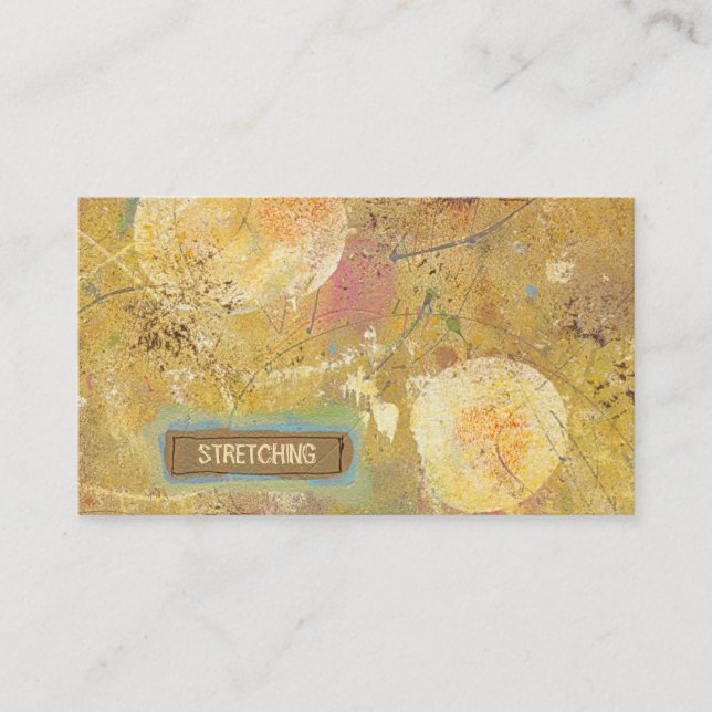 Unique modern art customise easy template eggshell business card (Front)