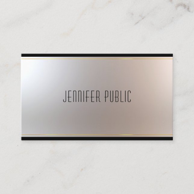 Unique Modern Attractive Professional Glamour Business Card (Front)