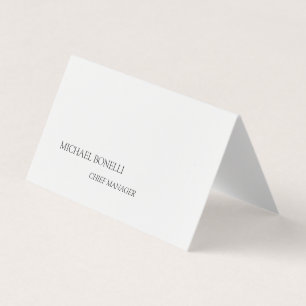 Unique Modern Black & White Minimalist Business Card
