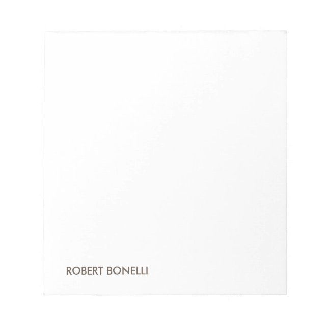 Unique Modern Black White Notepad (Front)
