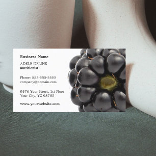 Unique Modern Blackberry Fruit Nutritionist Business Card