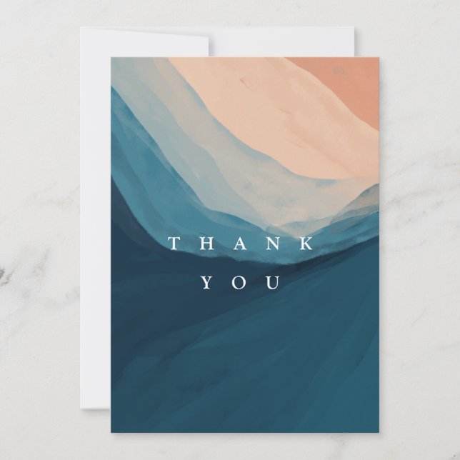 Unique Modern Blank Thank You Card (Front)