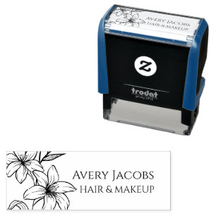 Unique Modern Boho Floral  Self-inking Stamp