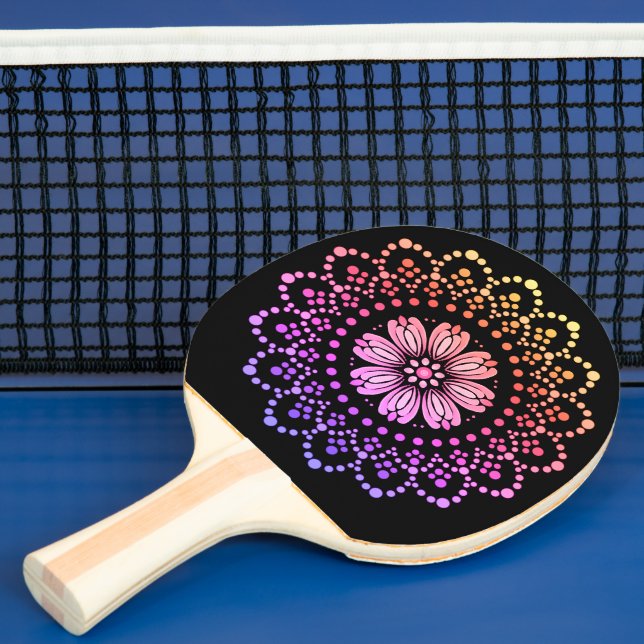Unique Modern Colourful Mandala Pattern  Ping Pong Paddle (Insitu)