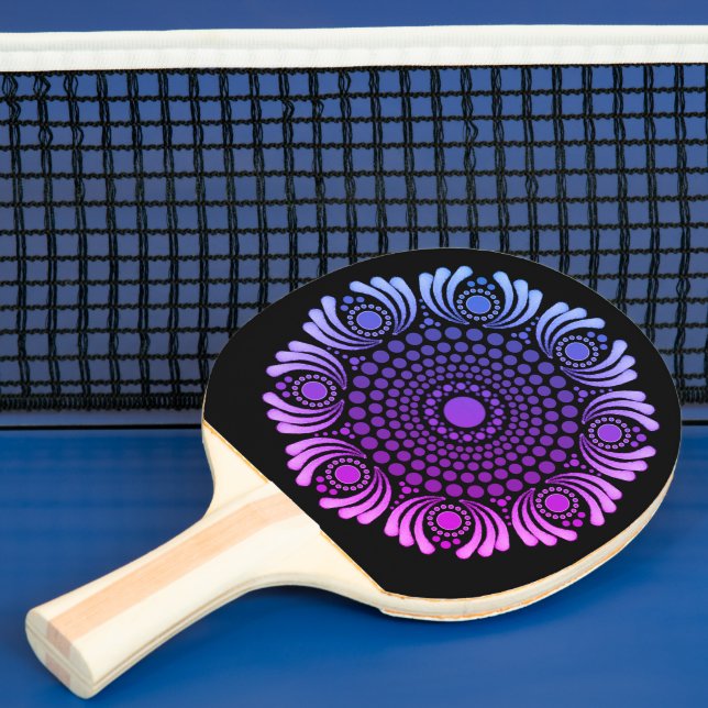 Unique Modern Colourful Mandala Pattern  Ping Pong Paddle (Insitu)