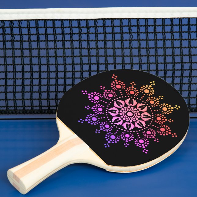 Unique Modern Colourful Mandala Pattern  Ping Pong Paddle (Insitu)