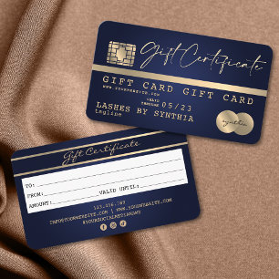 Unique Modern Credit Card Gift Card Certificate