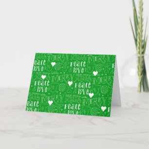 Unique Modern Festive Christmas Script Green Holiday Card
