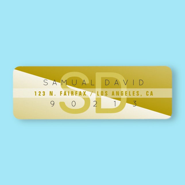 Unique Modern Gold Return Address (Creator Uploaded)
