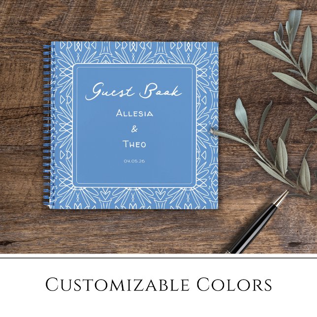 Unique Modern Greek Style Wedding Guest Book (Creator Uploaded)