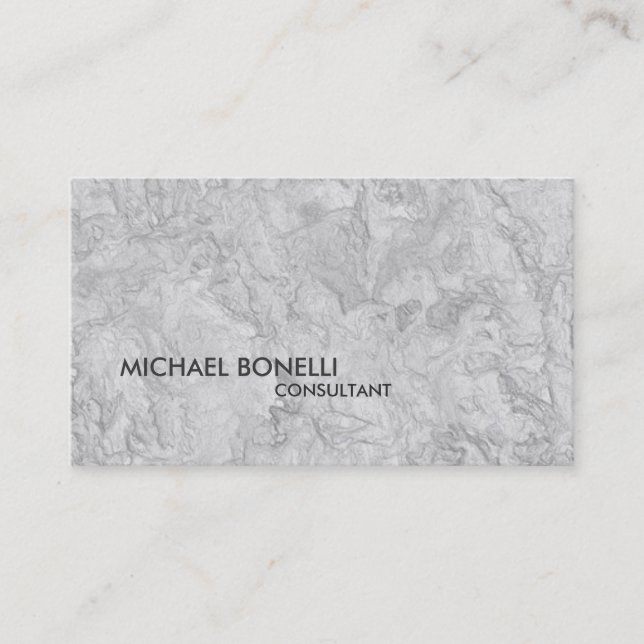 Unique Modern Grey Background Consultant Business Card (Front)