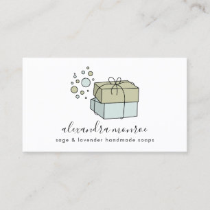 Unique Modern Handmade Soaps Business Card