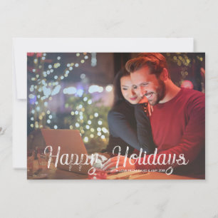 Unique Modern Happy Holidays Photo Card