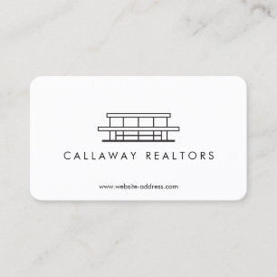 Unique Modern Home Logo II Real Estate Business Card