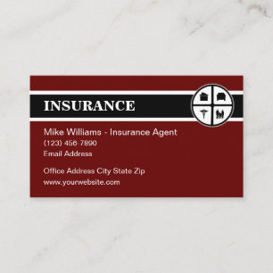 Unique Modern Insurance Rep Business Cards