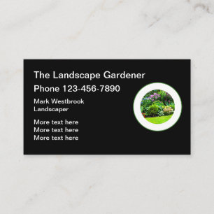 Unique Modern Landscaper Business Cards