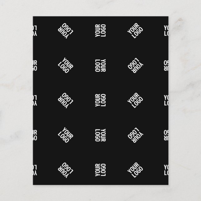 Unique Modern Logo Pattern Template | Black Flyer (Front)