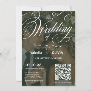 Unique Modern Magazine Style Wedding Invitation