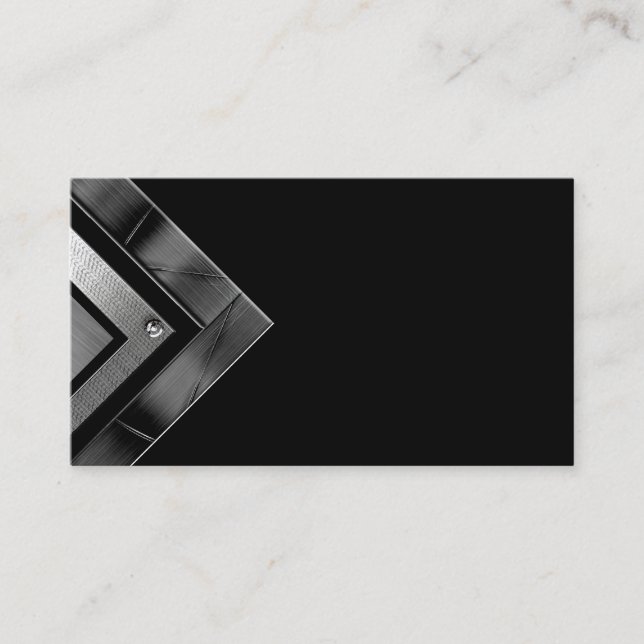 Unique Modern Metal Professional Business Cards (Front)
