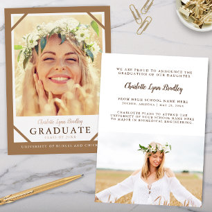Unique Modern Minimalist Graduation Announcement