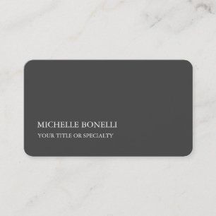 Unique Modern Minimalist Grey Business Card