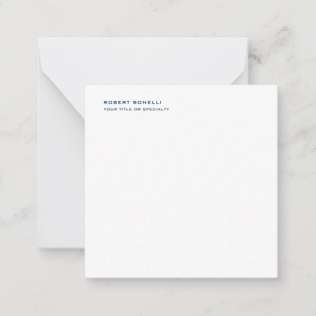 Unique Modern Minimalist Name Profession Card (Front)