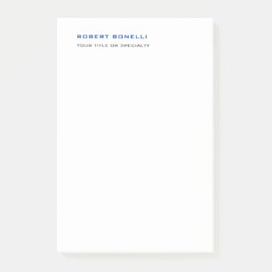 Unique Modern Minimalist Name Profession Post-it Notes