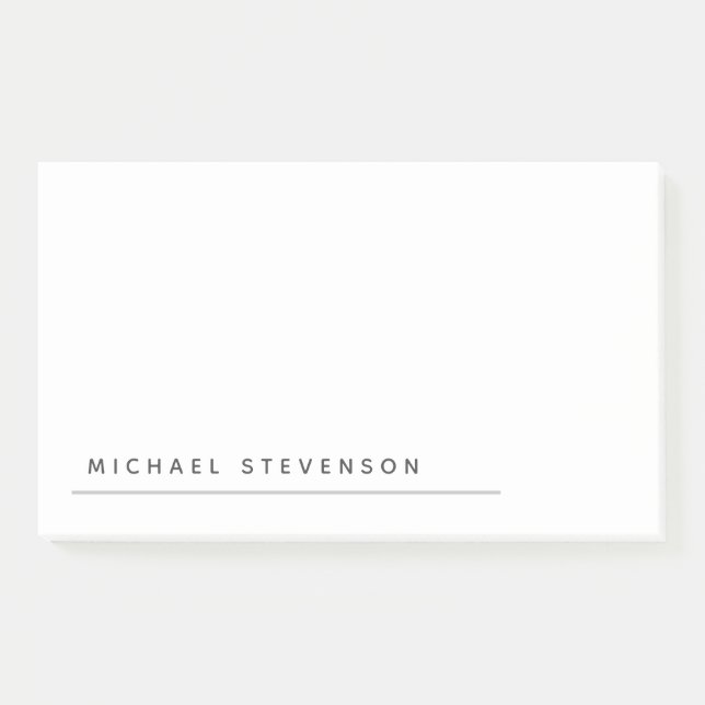Unique Modern Minimalist Plain Any Occasion Post-it Notes (Front)