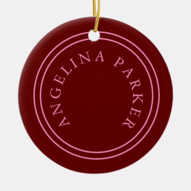 Unique Modern Minimalist Plain Ceramic Tree Decoration (Front)