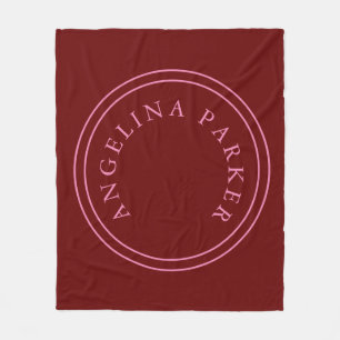 Unique Modern Minimalist Plain Fleece Blanket