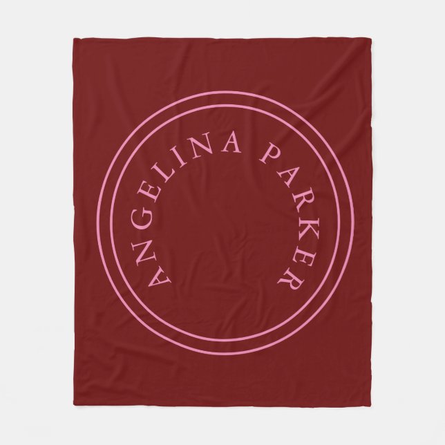 Unique Modern Minimalist Plain Fleece Blanket (Front)
