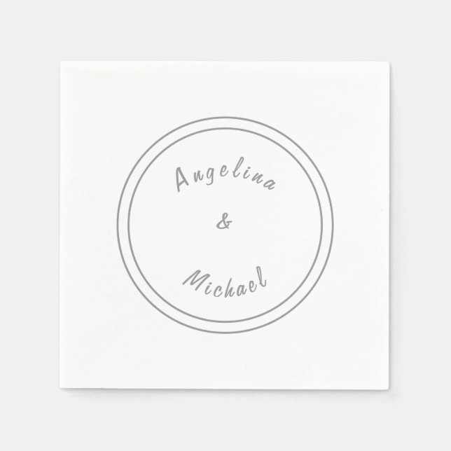 Unique Modern Minimalist Plain Napkin (Front)
