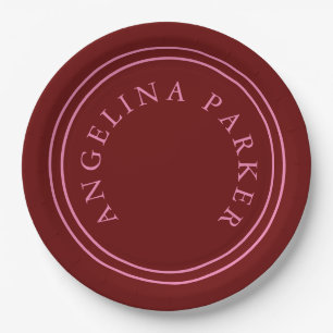 Unique Modern Minimalist Plain Paper Plate