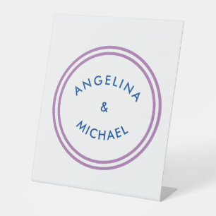 Unique Modern Minimalist Plain Pedestal Sign