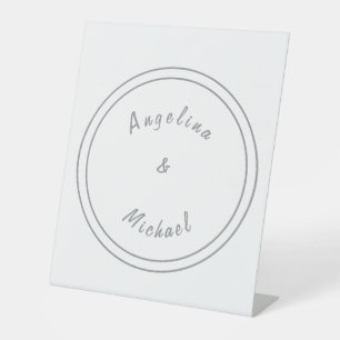 Unique Modern Minimalist Plain Pedestal Sign