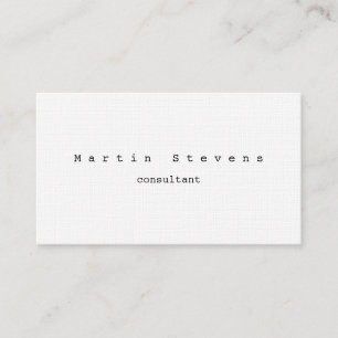 Unique Modern Minimalist Plain Premium Linen Business Card