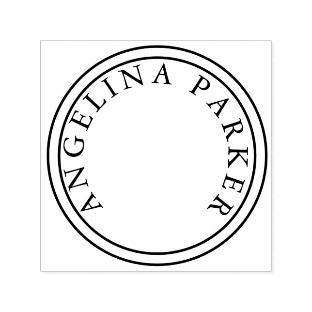 Unique Modern Minimalist Plain Self-inking Stamp (Design)