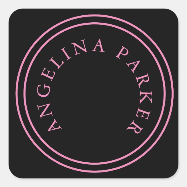 Unique Modern Minimalist Plain Square Sticker (Front)